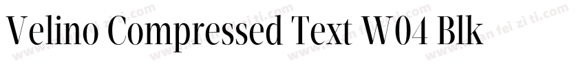Velino Compressed Text W04 Blk字体转换